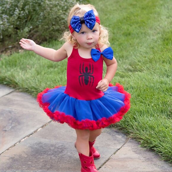 Spiderman Halloween Costume Toddler Girl XS and Small - Picture 4 of 6